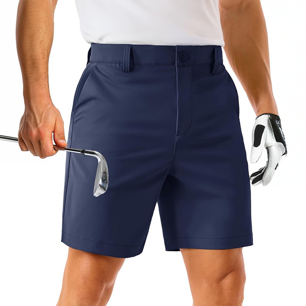 Men's Quick-Dry Golf Shorts with 6 Pockets - Lightweight Stretch