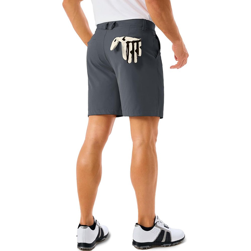 Men's Quick-Dry Golf Shorts with 6 Pockets - Lightweight Stretch