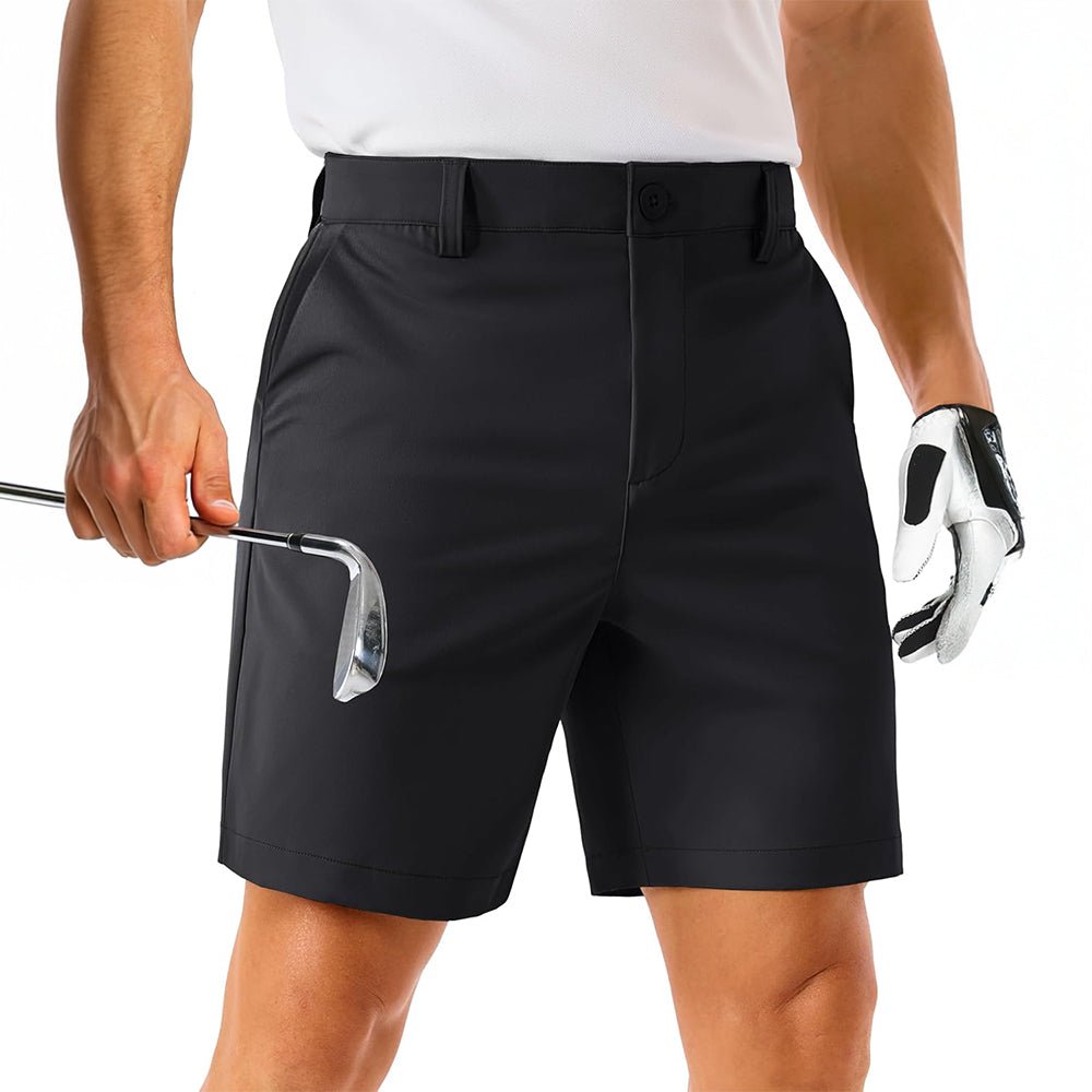Men's Quick-Dry Golf Shorts with 6 Pockets - Lightweight Stretch