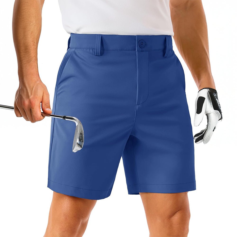Men's Quick-Dry Golf Shorts with 6 Pockets - Lightweight Stretch
