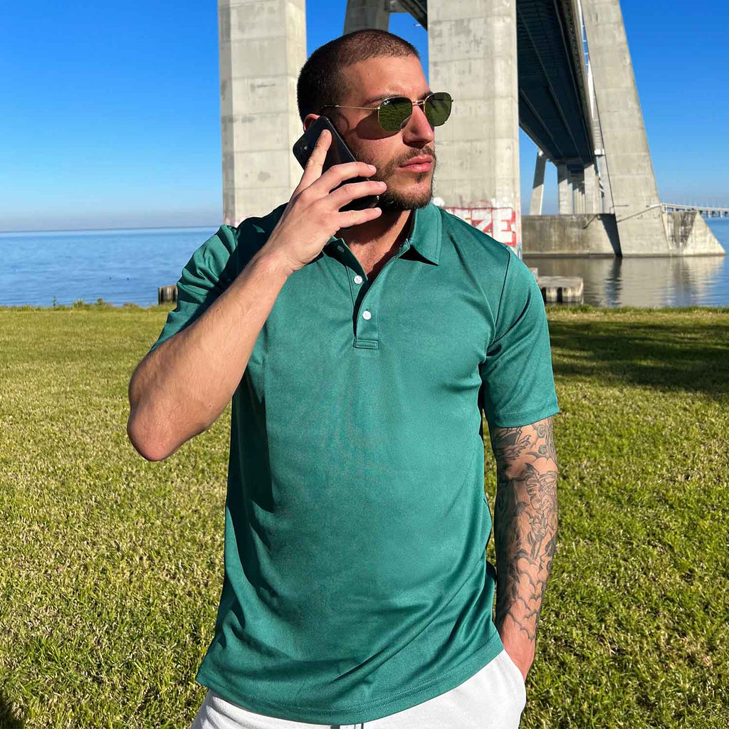 Men's Quick-Dry Polo Shirt for Sports and Casual Wear