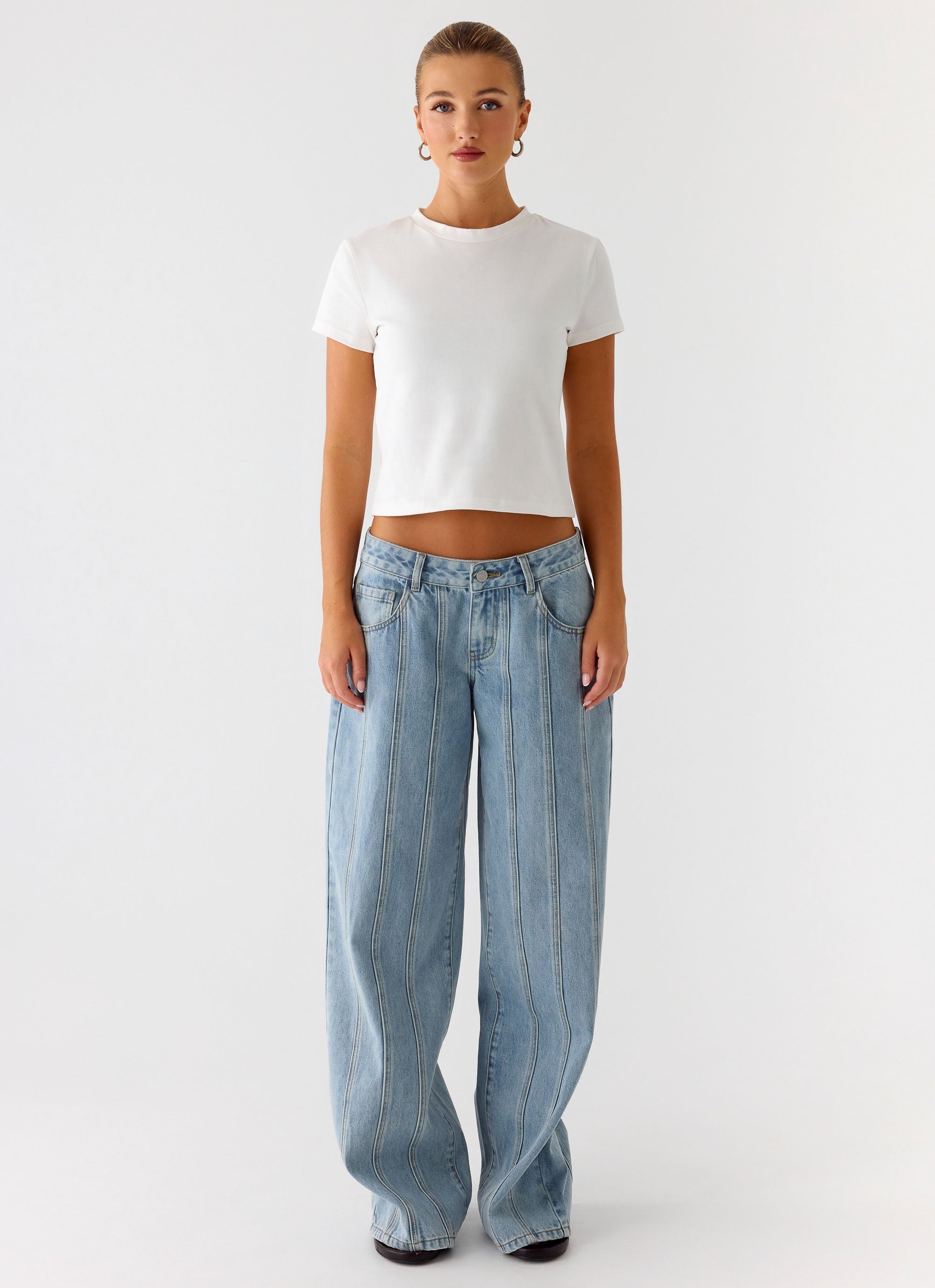 Women's Fitted Baby Tee with Round Neckline