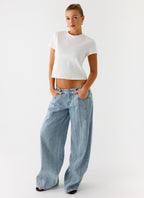 Women's Fitted Baby Tee with Round Neckline