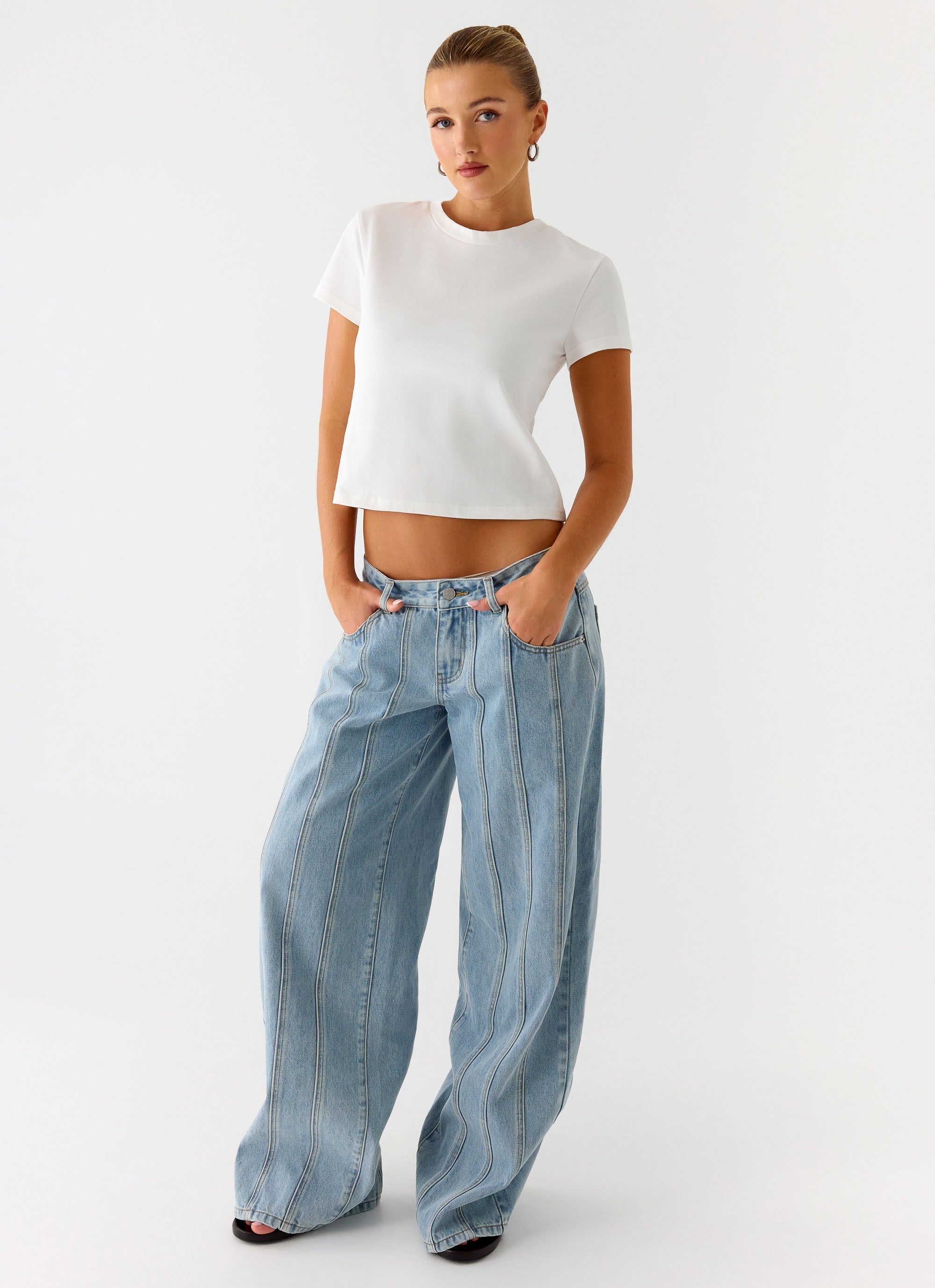 Women's Fitted Baby Tee with Round Neckline