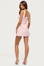 Citrina Lacey Striped Mini Dress
