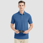 Men's Moisture-Wicking Golf Polo - Breathable Cotton Blend