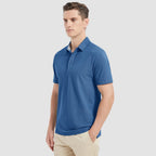 Men's Moisture-Wicking Golf Polo - Breathable Cotton Blend