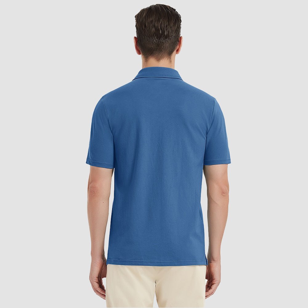 Men's Moisture-Wicking Golf Polo - Breathable Cotton Blend