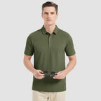 Men's Moisture-Wicking Golf Polo - Breathable Cotton Blend