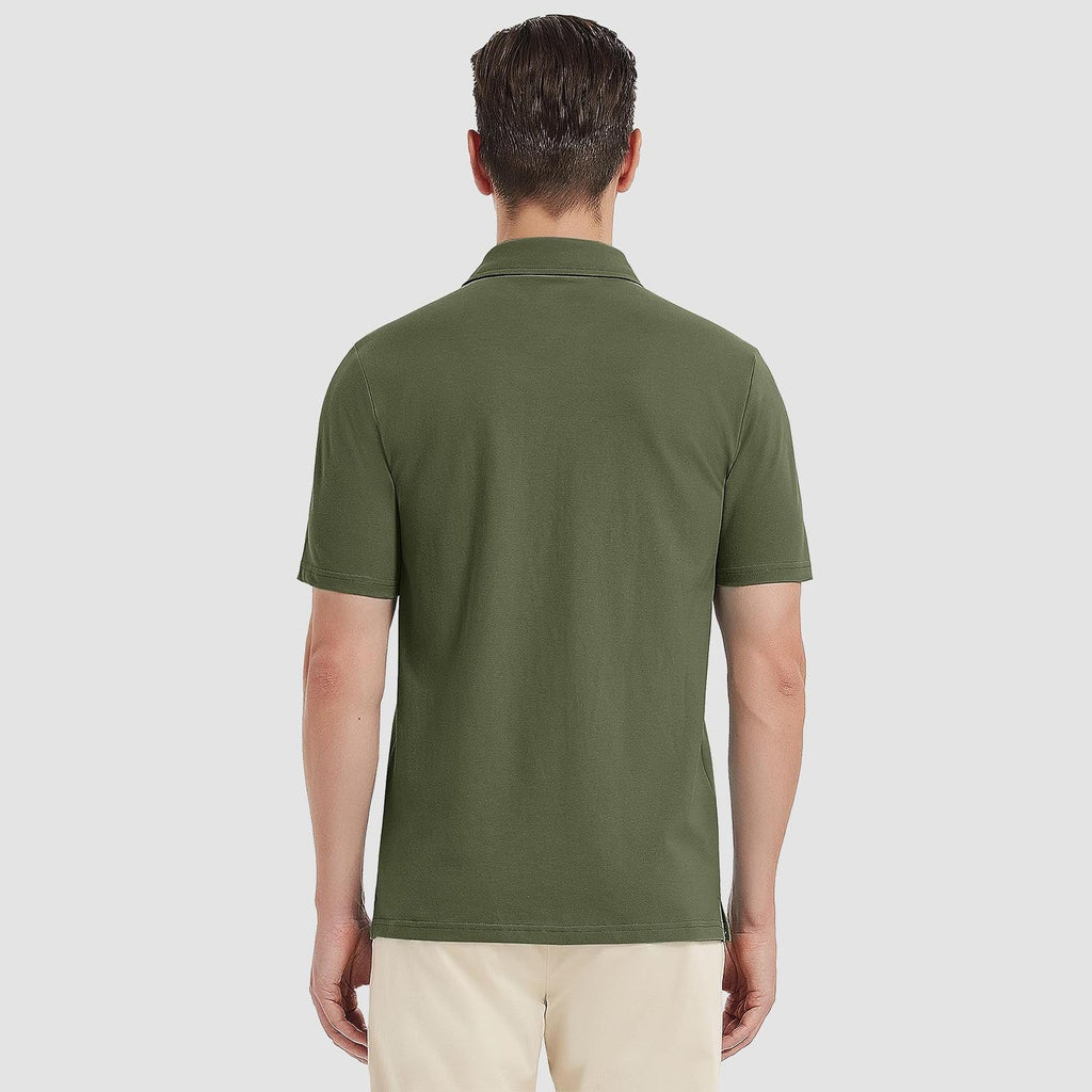 Men's Moisture-Wicking Golf Polo - Breathable Cotton Blend
