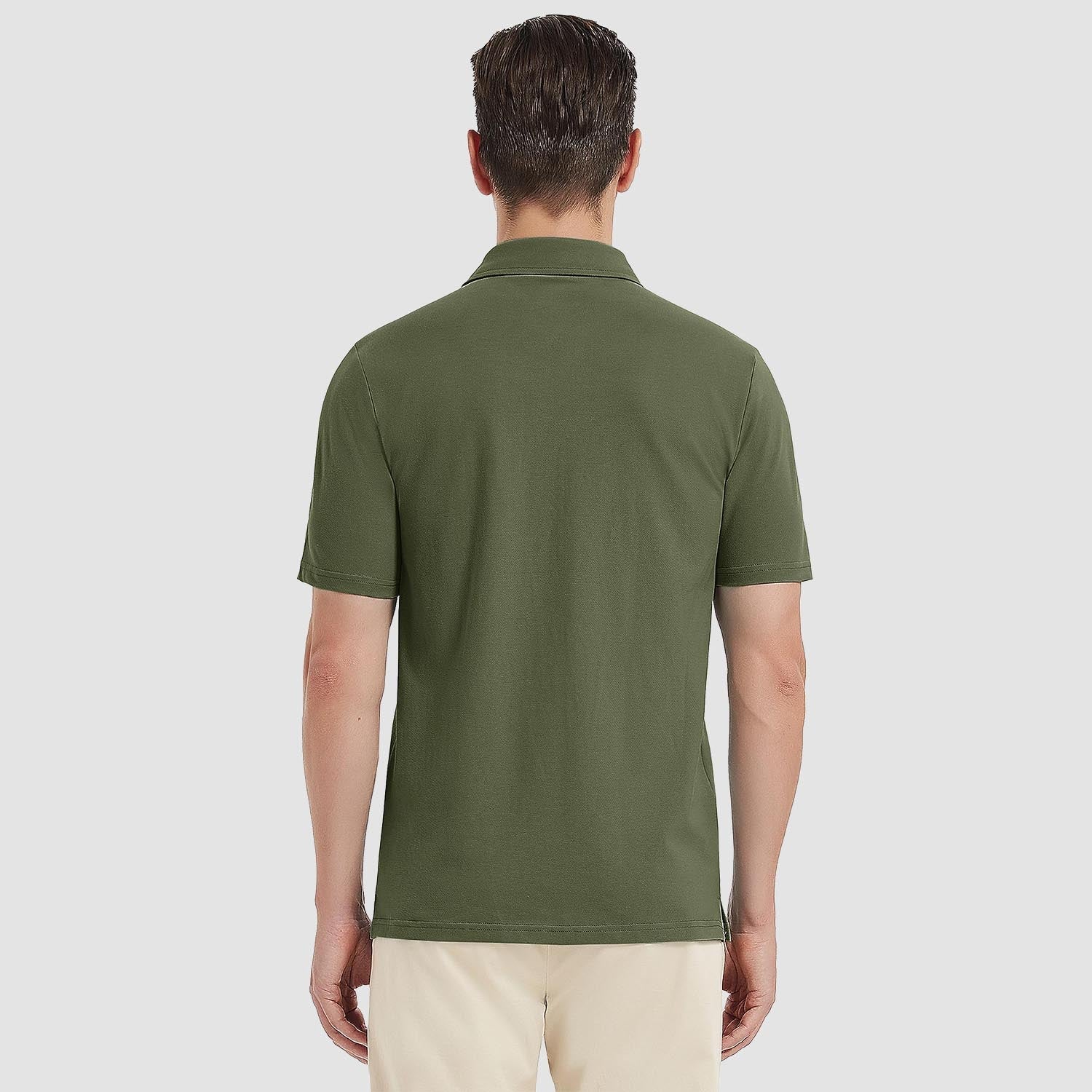 Men's Moisture-Wicking Golf Polo - Breathable Cotton Blend