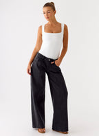 Eniola Women's Square Neck Bodysuit with Thick Straps