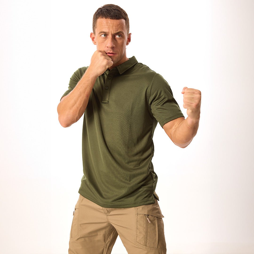 Men's Tactical Polo Shirt - Quick-Dry UPF 50+ Protection