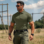 Men's Tactical Polo Shirt - Quick-Dry UPF 50+ Protection
