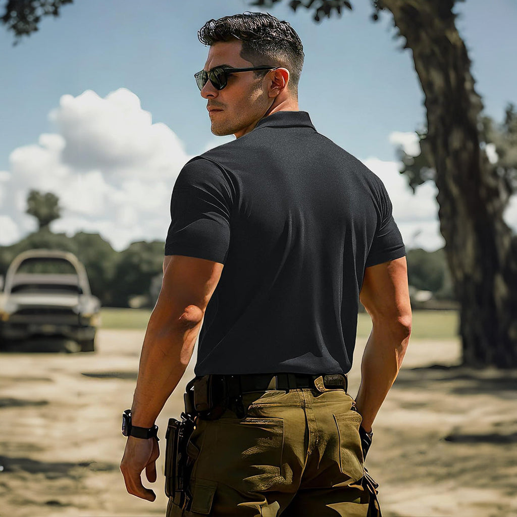 Men's Tactical Polo Shirt - Quick-Dry UPF 50+ Protection