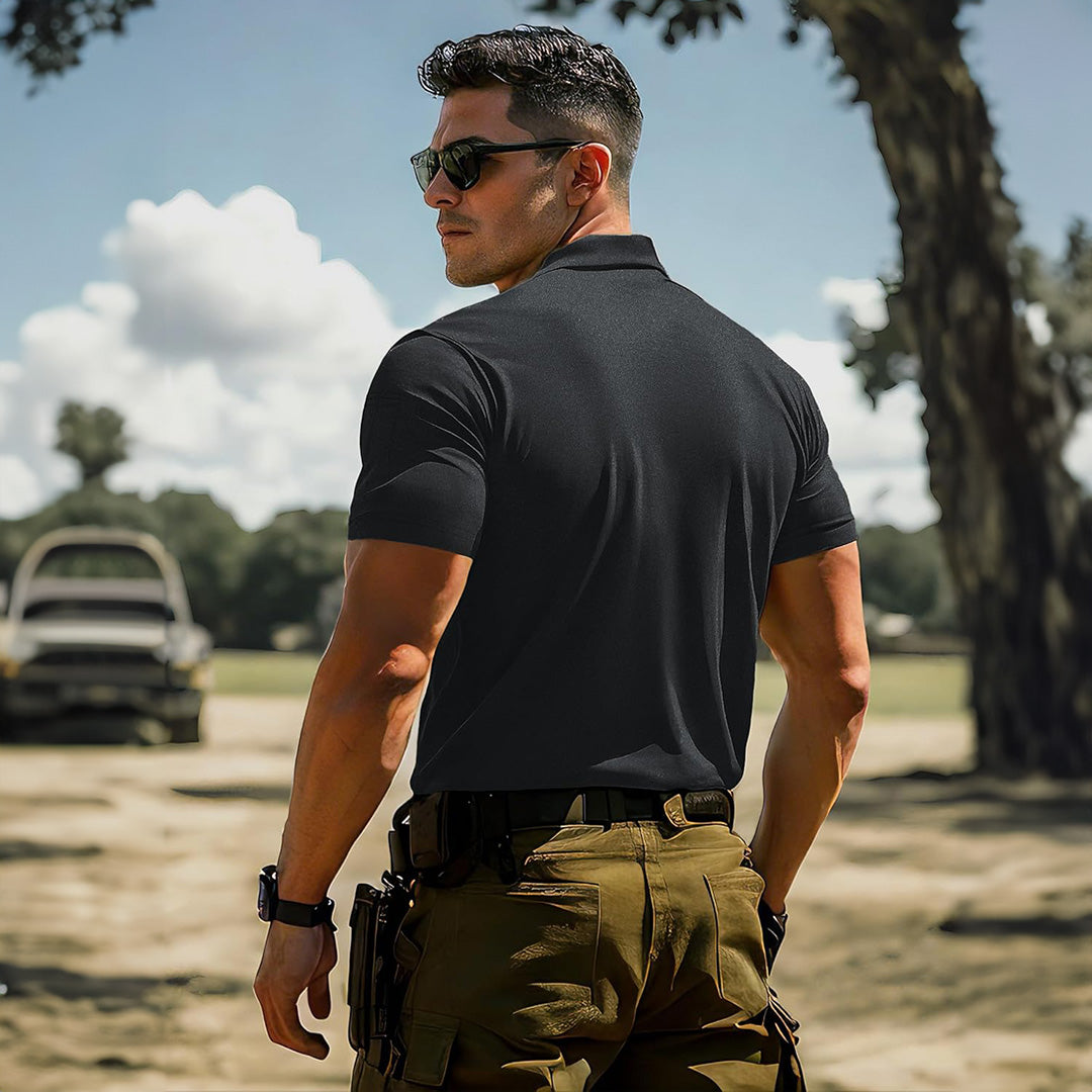 Men's Tactical Polo Shirt - Quick-Dry UPF 50+ Protection
